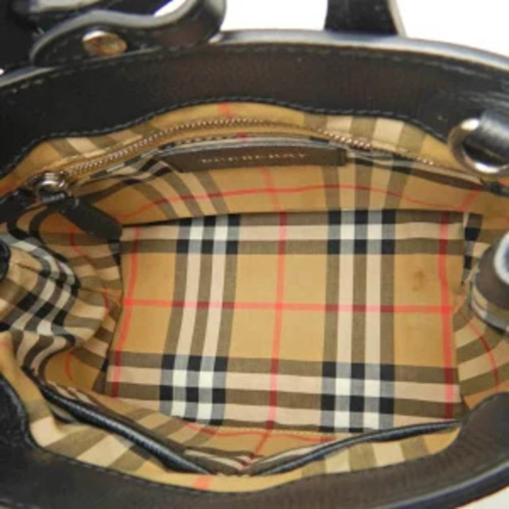 BURBERRY Baby Banner Handbag Leather Black - Picture 6 of 9